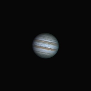 The same photo of Jupiter in approximated visible light